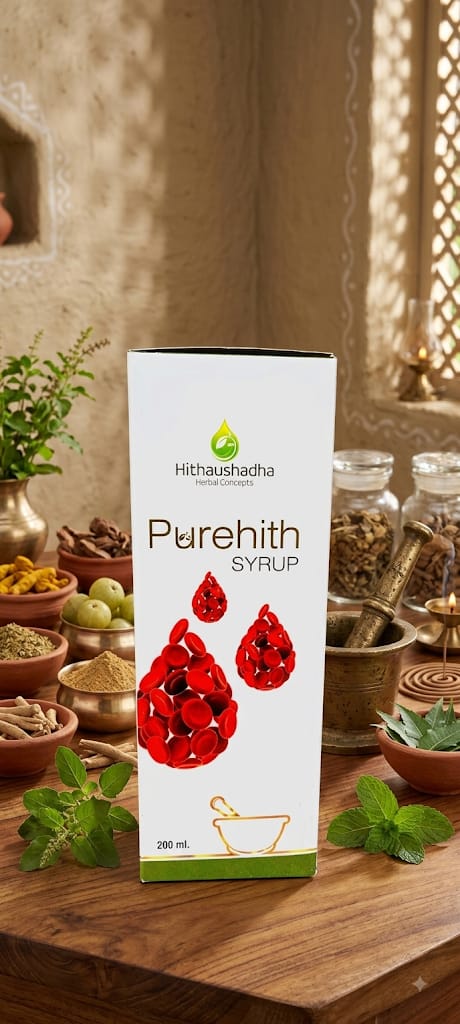 Traditional Ayurvedic ingredients and preparation, the Hithaushadha experience